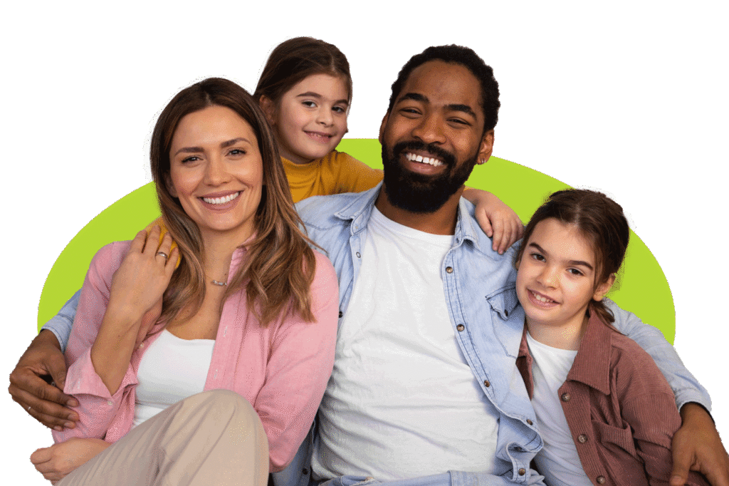 A family happy with services of encounter primary care